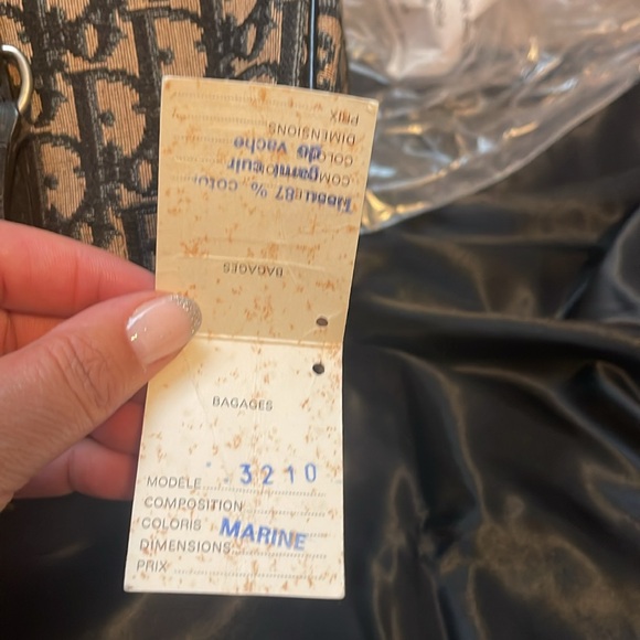 💎Authentic vintage Dior trotter canvas leather Boston bag w/original tags - Picture 6 of 16